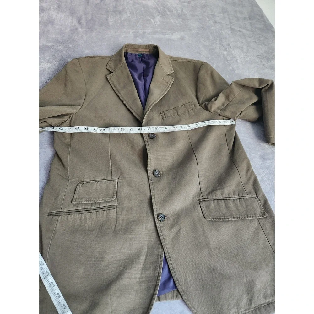 Boden Mens 100% Cotton Blazer Button Size 42R Jacket Smart Casual Brown Canvas